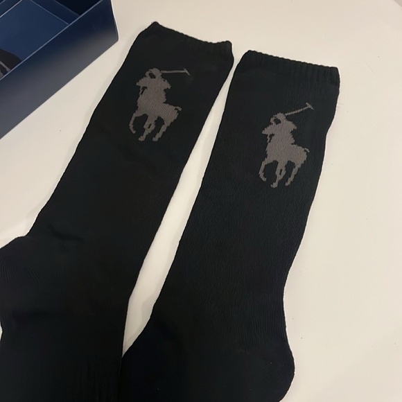 Polo Ralph Lauren 3 pair dress socks poly cotton black New casual Men’s 6-12.5 - Picture 8 of 13